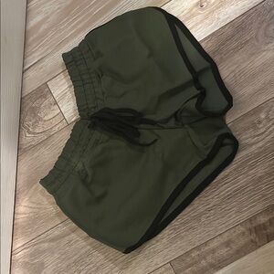 Olive Green Women's Athletic Shorts